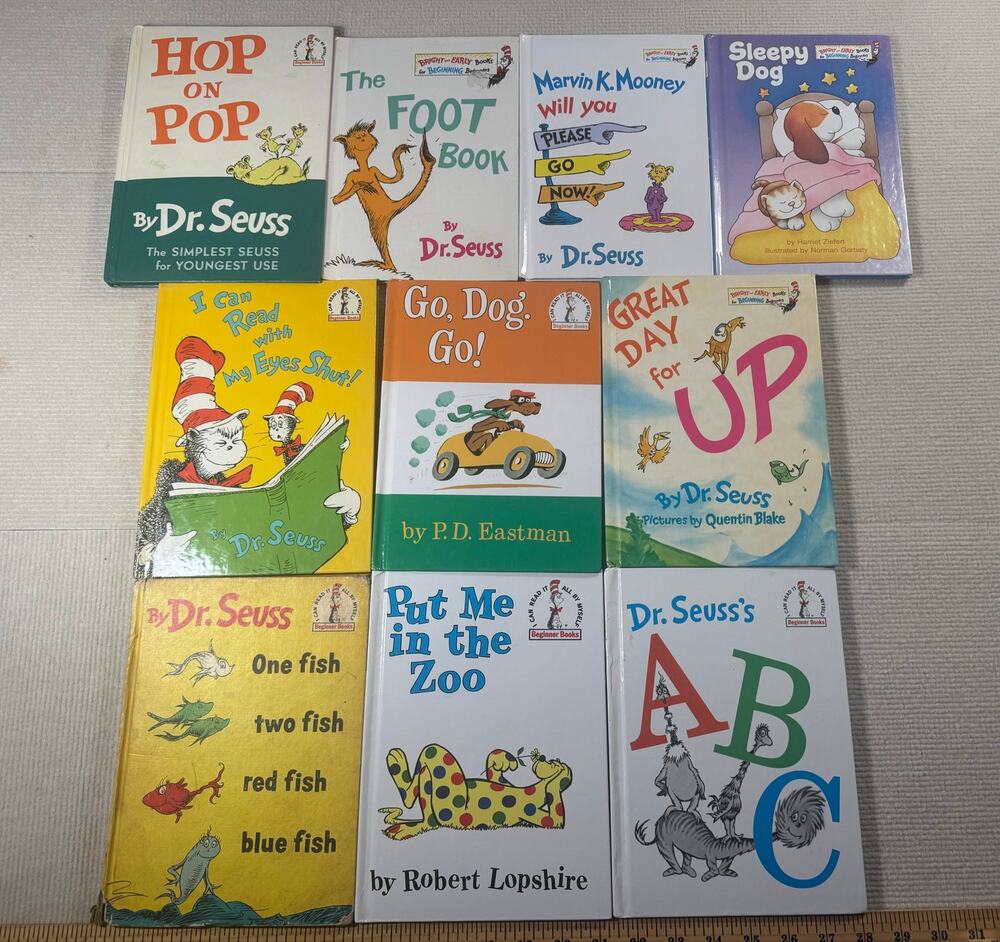 Lot of 10 -Dr Seuss Beginner Books Hardback Kids Books Bundle